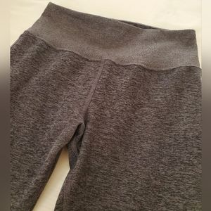 Alo Woman High Waist Gray Alosoft Lounge Ribbed High Rise Heather Legging Medium